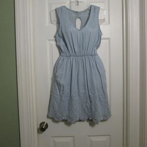 Holding Horses Anthropologie chambray sleeveless dress